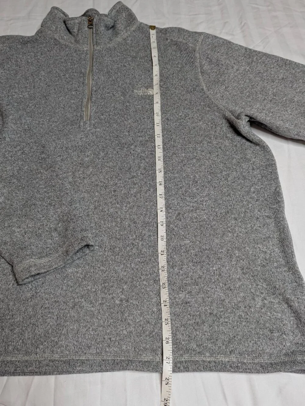 Mens Northface Fleece 1/4 Zip Size XL in Heather Gray